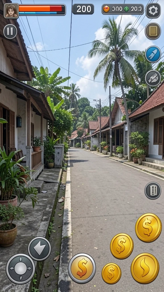 xe77 - Tampilan grafis yang menarik dengan karakter yang dinamis.
